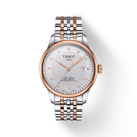 Vista frontal del reloj Tissot Le Locle Powermatic 80 con sombra