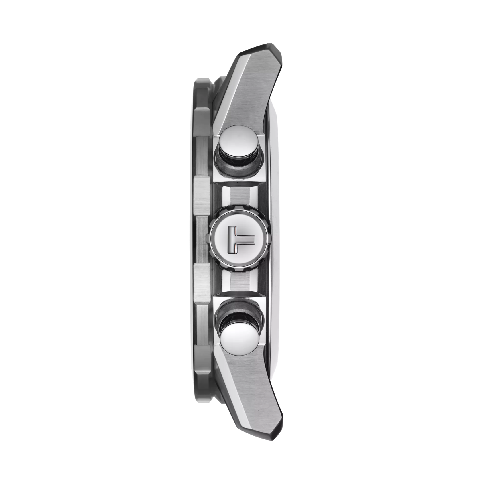 Profile view of the watch case Tissot Supersport Chrono