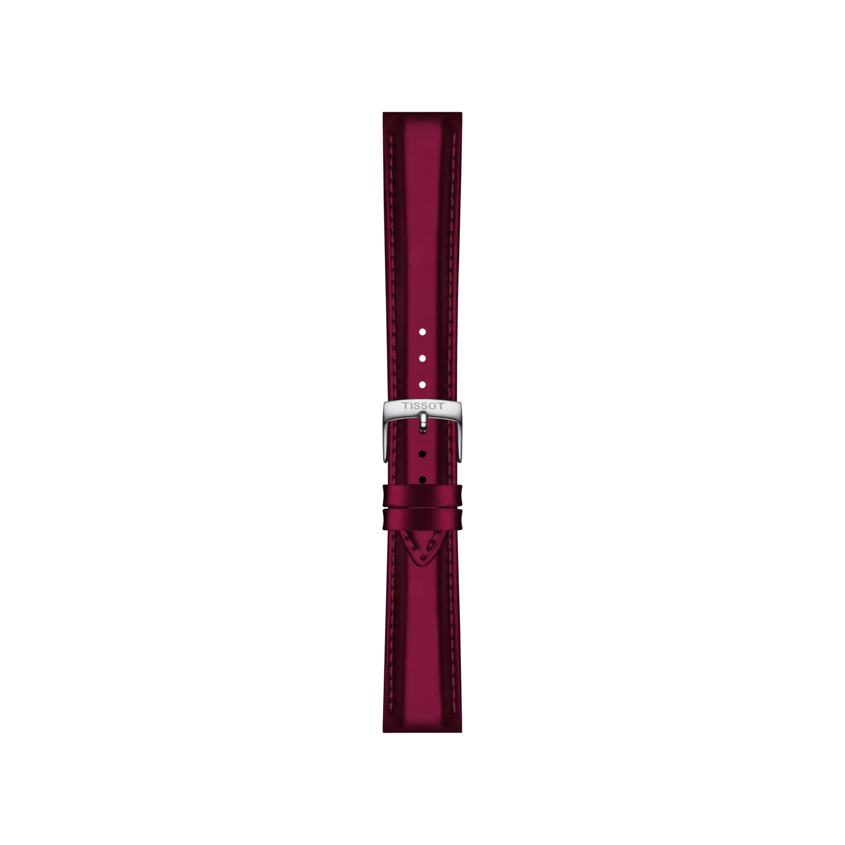 Front view of Bracelet Officiel Tissot Synthétique Rouge Entre-cornes 18 mm