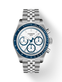 Front view of the watch Tissot PR516 41mm with shadow
