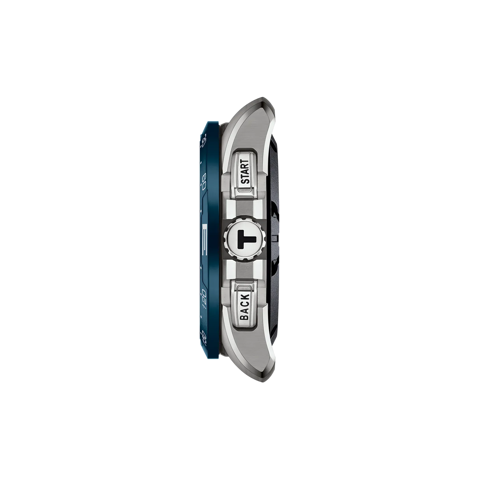 Profile view of the watch case Tissot T-Touch Connect Solar Jungfraubahn 47.5mm