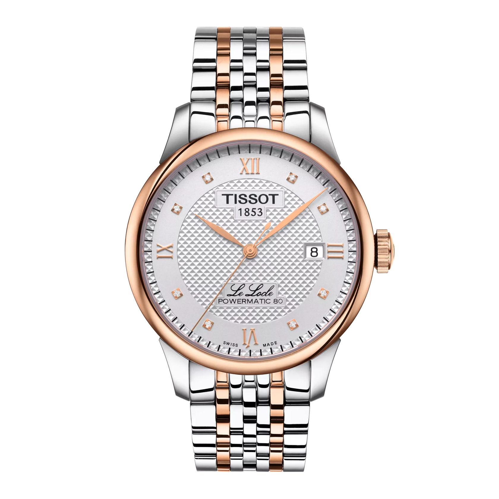 Front view of the watch Tissot Le Locle Powermatic 80