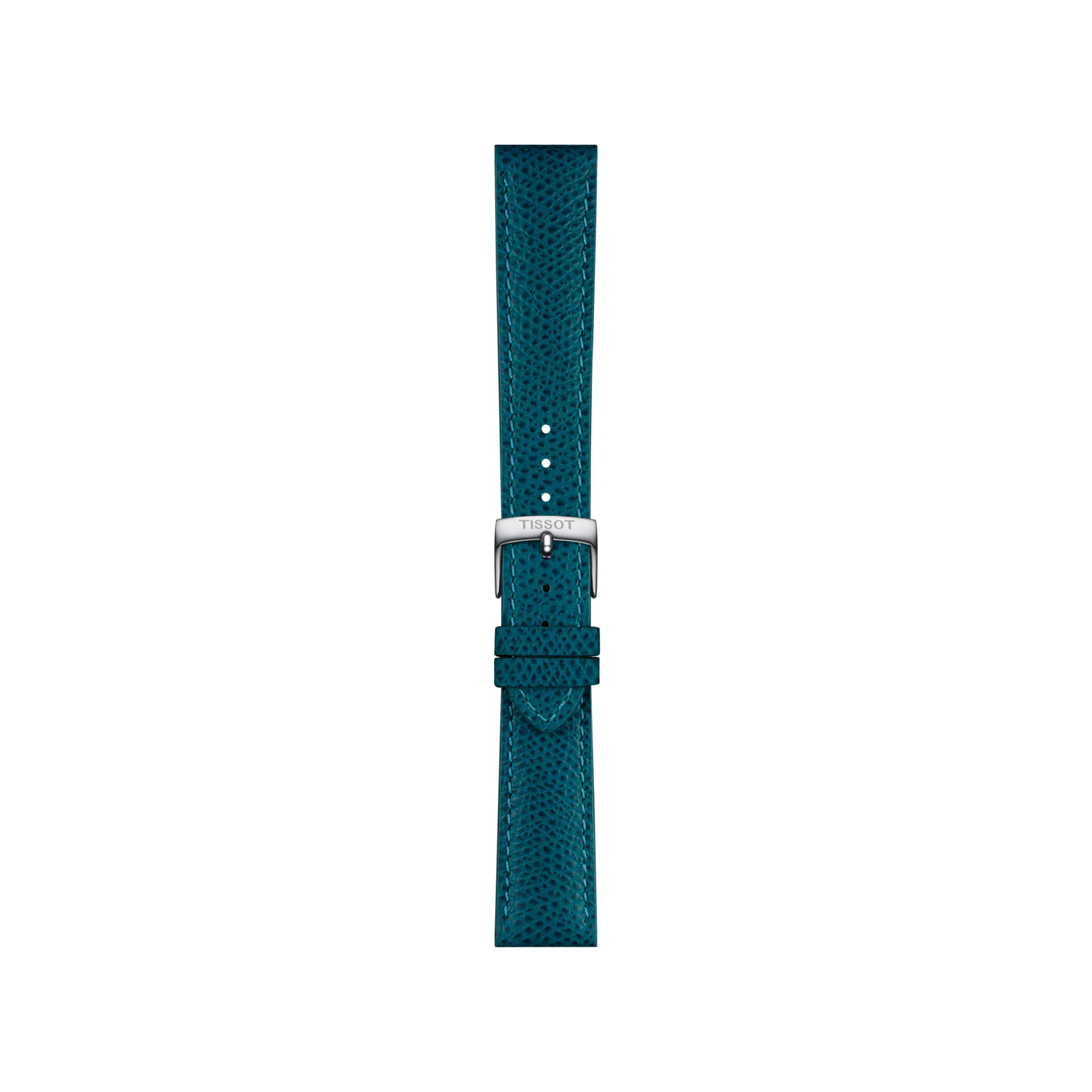Front view of Tissot Turkuaz Deri Kayış Boynuz Aralığı 18 mm