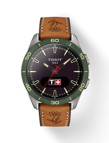 Front view of the watch Tissot T-Touch Connect Sport ESAF 2025 43.75mm with shadow