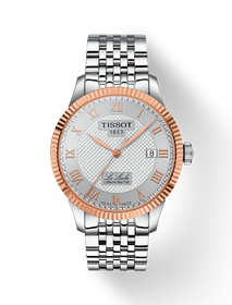 그림자가 있는 티쏘 르로끌 COSC 39mm 시계의 전면 보기