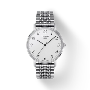 Front view of the watch 天梭Everytime系列38mm with shadow