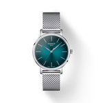 Front view of the watch Tissot Everytime 34mm with shadow