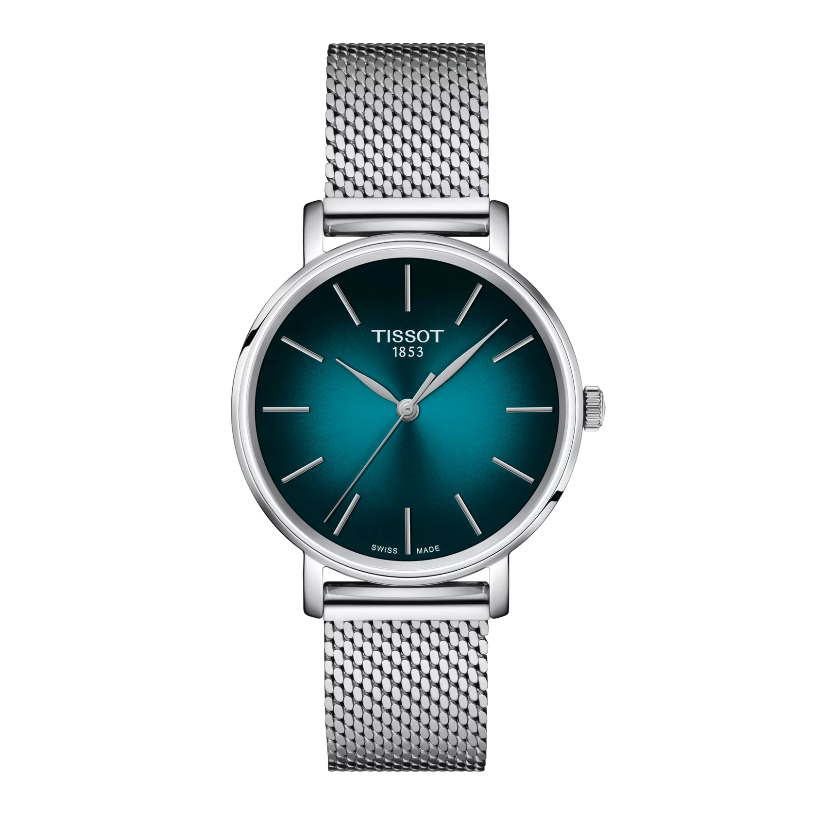 Front view of the watch Tissot Everytime 34mm