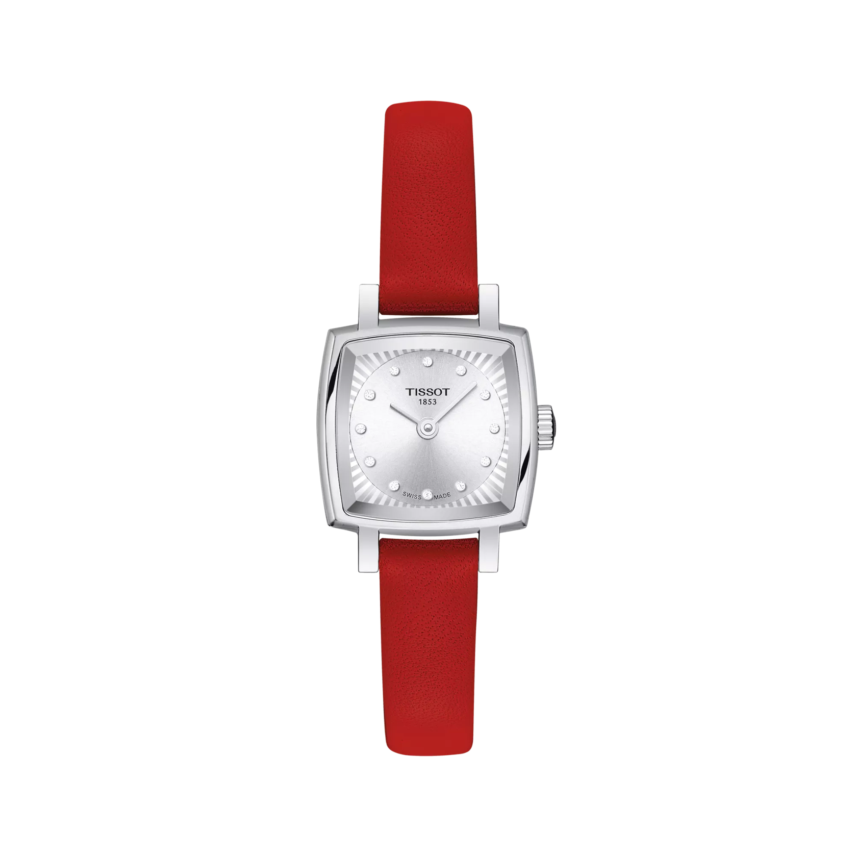 Front view of the watch Tissot Lovely Square Valentines