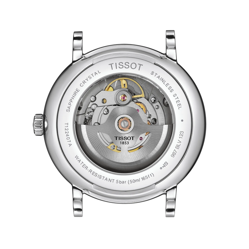 Back view of the watch case Tissot Carson Premium 40mm