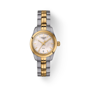 Front view of the watch Tissot PR 100 Lady Small with shadow