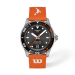 Front view of the watch Tissot Seastar Wilson WNBA 40mm with shadow