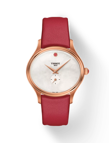 Front view of the watch Tissot Bella Ora with shadow