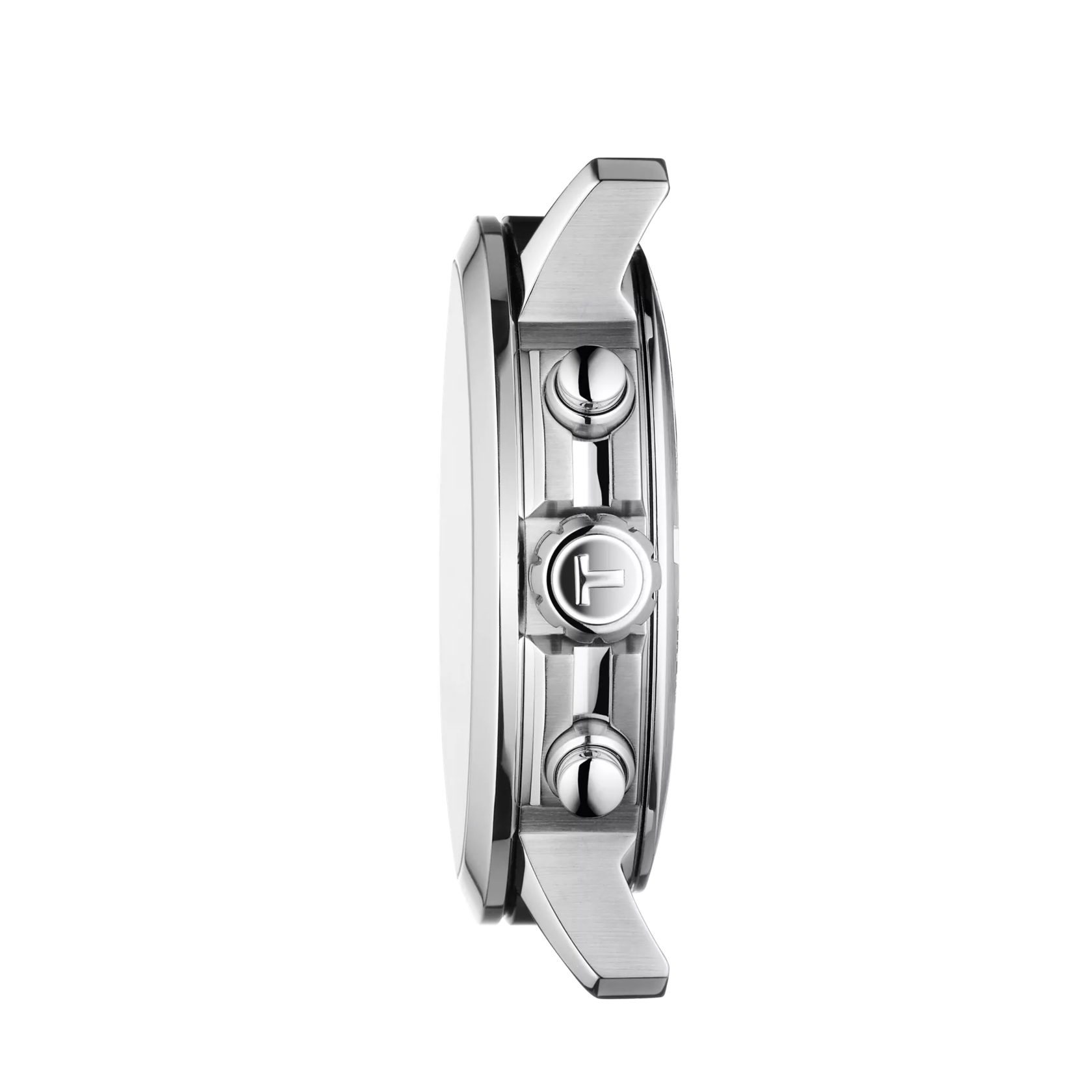Profile view of the watch case Tissot PRC 200 Chronograph