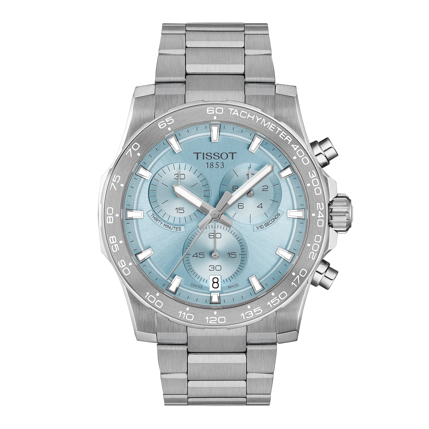 Vista frontal del reloj Tissot Supersport Chrono 42mm