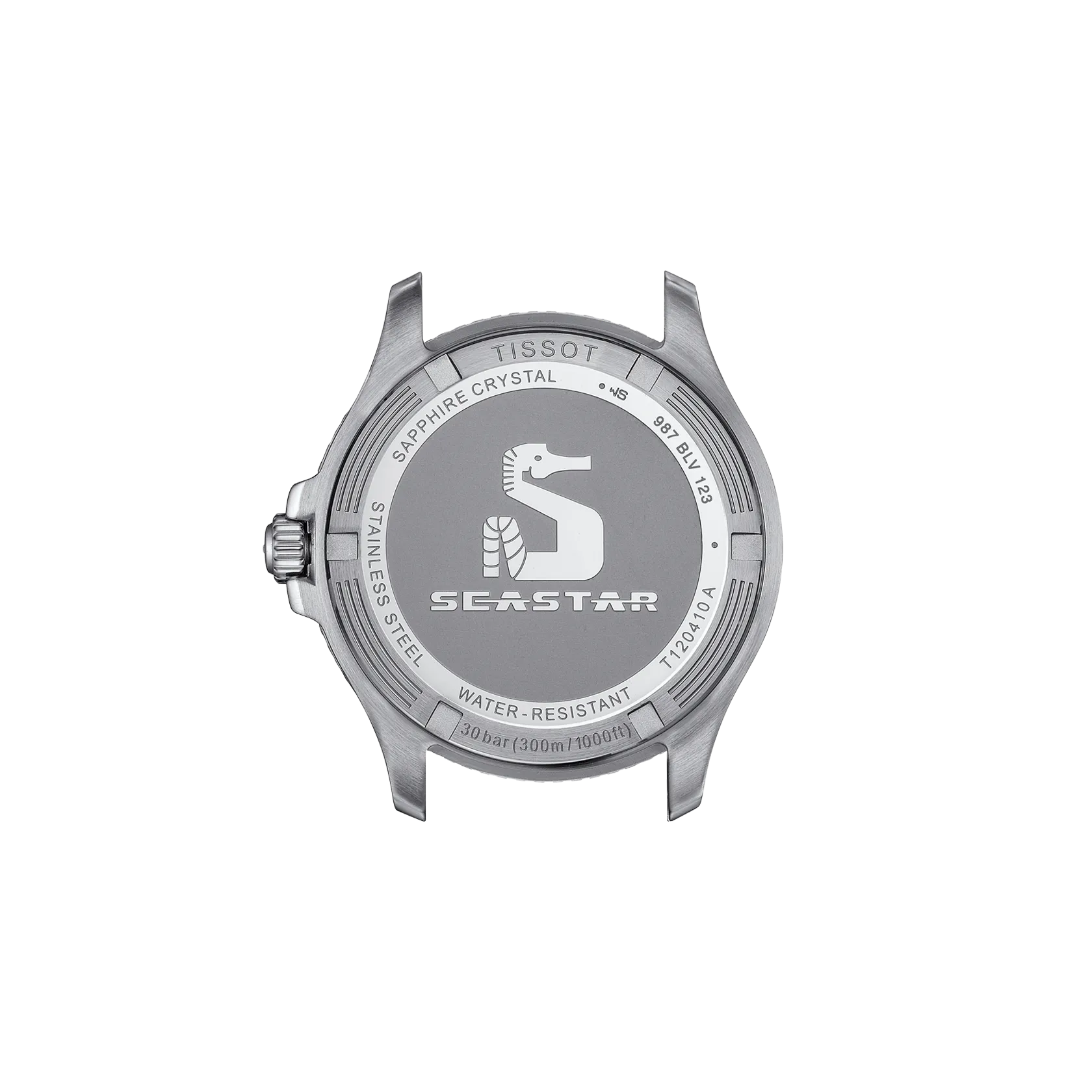 Back view of the watch case Tissot Seastar 1000 40mm