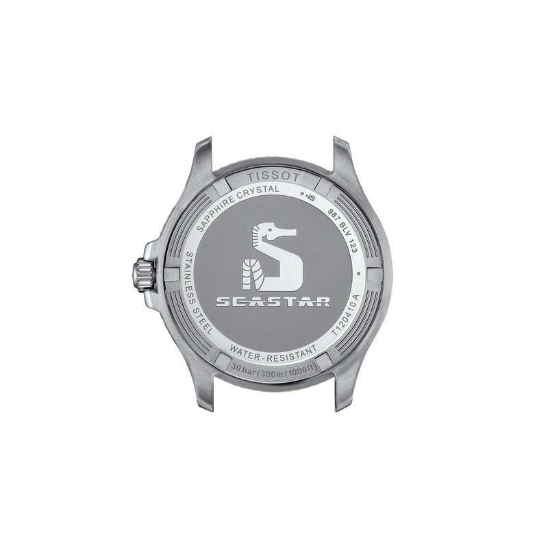 Back view of the watch case Tissot Seastar 1000 40mm