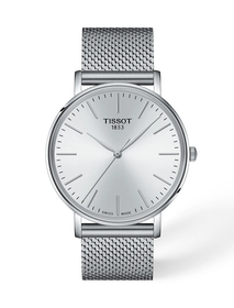 Front view of the watch Tissot Everytime 40mm with shadow