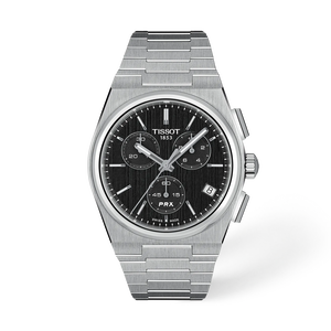 Tissot PRX 41mm 腕錶正面視覺和陰影