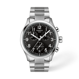 Front view of the watch Tissot Chrono L 42mm with shadow