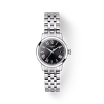 그림자가 있는 티쏘 클래식 드림 레이디 시계의 전면 보기