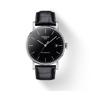 มุมมองด้านหน้าของนาฬิกา Tissot Everytime Swissmatic 40mm พร้อมเงา