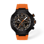 Front view of the watch Tissot T-Race 45mm with shadow