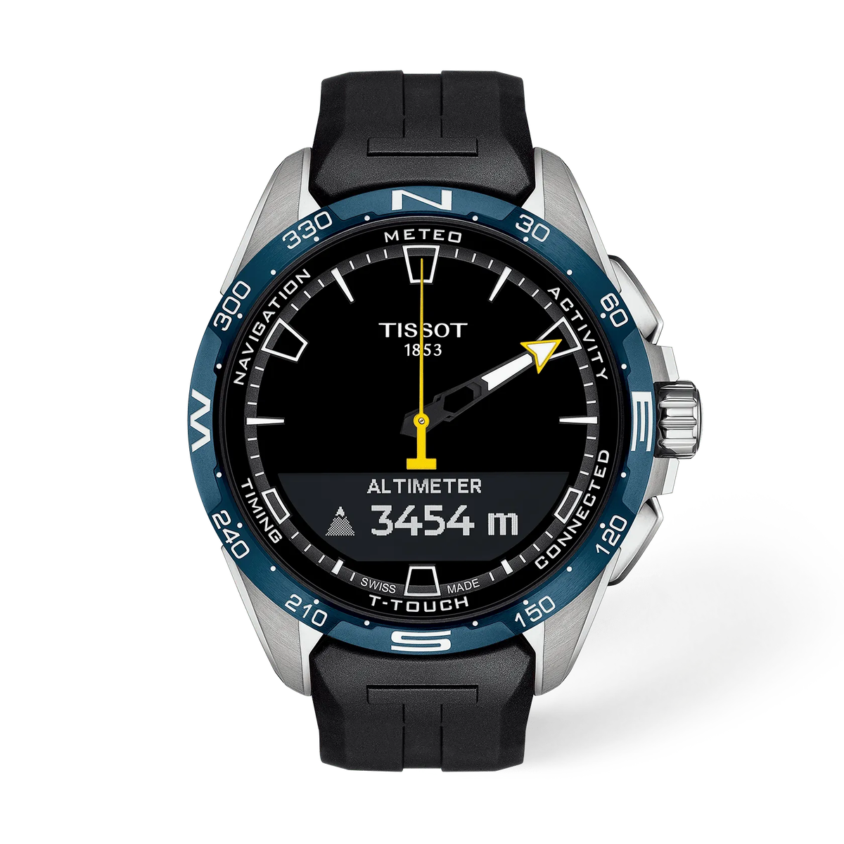 Мужские смарт-часы на солнечной батарее Tissot T-Touch Connect Solar Jungfraubahn 47.5 мм