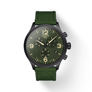 Front view of the watch Tissot Chrono XL with shadow