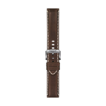 มุมมองด้านหน้าของ Tissot Official Brown Leather Strap Lugs 22 mm