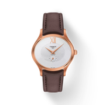 มุมมองด้านหน้าของนาฬิกา Tissot Bella Ora พร้อมเงา