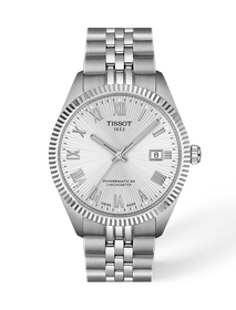 Front view of the watch Tissot Ballade 39mm with shadow