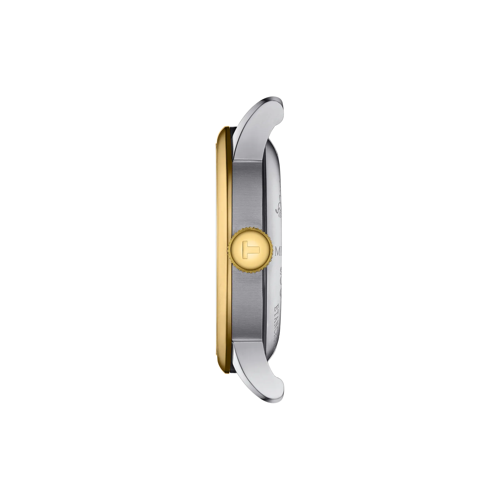 Profile view of the watch case Tissot Le Locle 39.3mm