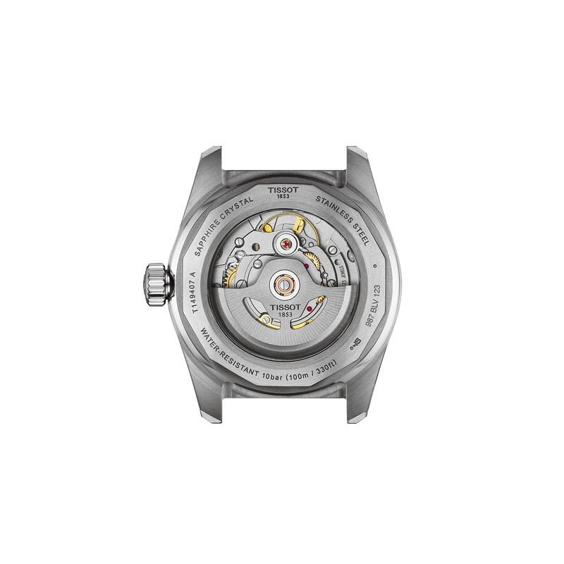 Back view of the watch case Tissot PR516 38mm