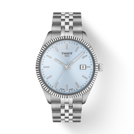 Front view of the watch Tissot Ballade 40mm with shadow