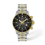 Front view of the watch Tissot Seastar 1000 38mm with shadow