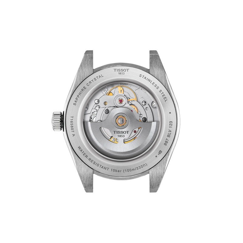 Back view of the watch case Tissot Gentleman 38mm