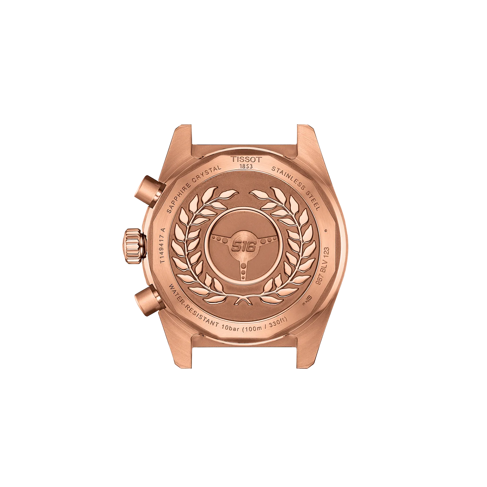 Back view of the watch case Tissot PR516 40mm