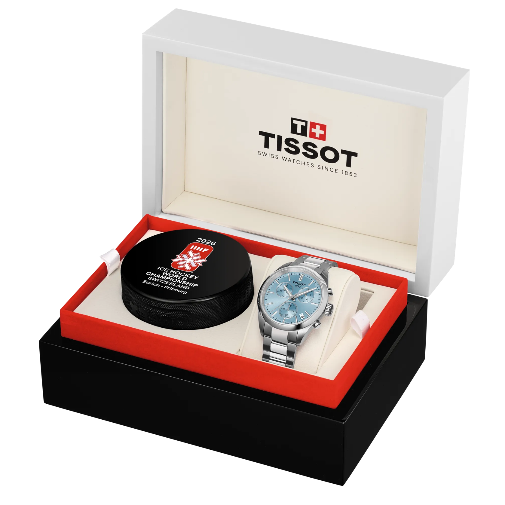 Presentation box of the watch Tissot PR 100 Ice Hockey 2026 40mm