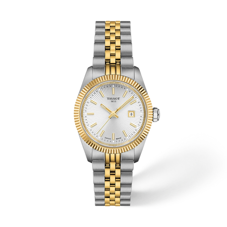Front view of the watch Tissot Ballade 30mm with shadow