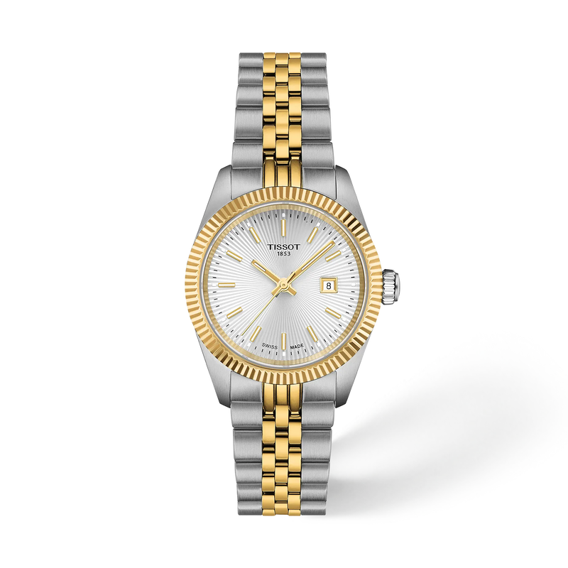 Front view of the watch Tissot Ballade 30mm with shadow