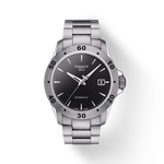 Front view of the watch Tissot V8 Swissmatic with shadow