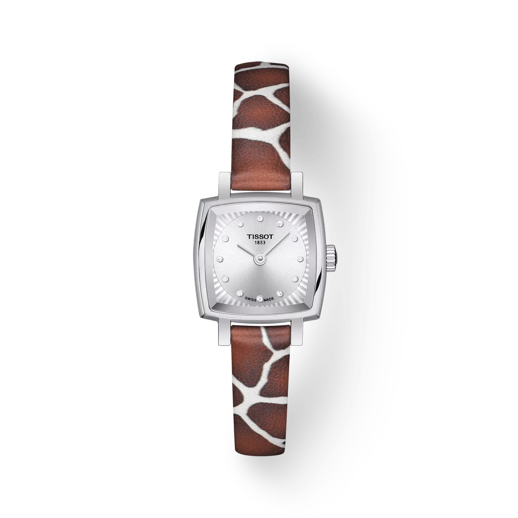 vista frontale dellorologio {0} con ombra