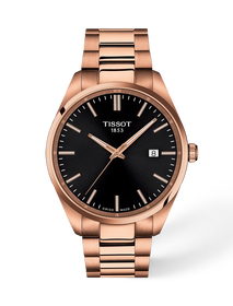 Vista frontal del reloj Tissot PR 100 40mm con sombra