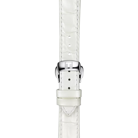 Zoom on Tissot Official White Leather Strap Lugs 16 mm