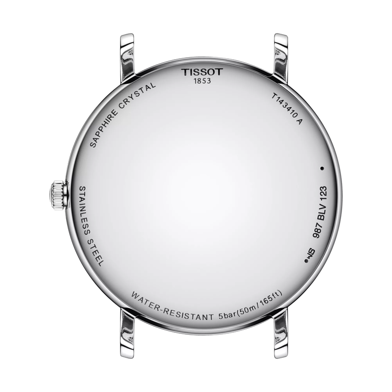 Back view of the watch case Tissot Everytime 40mm