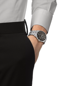 Simulation of the watch Tissot Chemin Des Tourelles 42mm on a wrist