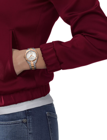 Simulation of the watch Tissot PR 100 Sport Chic 36mm on a wrist