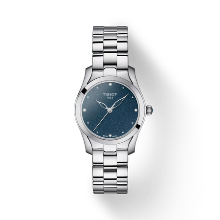 Front view of the watch Tissot T-Wave with shadow