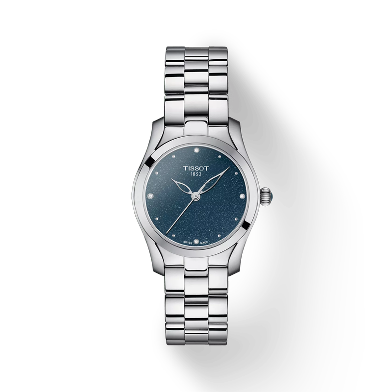 Front view of the watch Tissot T-Wave with shadow